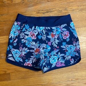 Lands' End Navy Floral board shorts